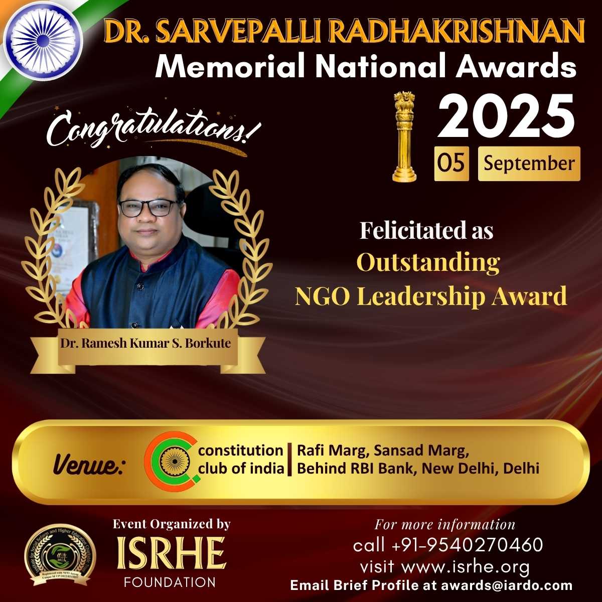 Dr. Ramesh Kumar S. Borkute 